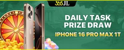 Daily Task: iPhone 16 Pro Max Draw promotion banner